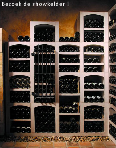 Beg Onzuiver Verplaatsing Vinicase wijnrek van steen / wijnnissen. Levering in Nederland en Duitsland.
